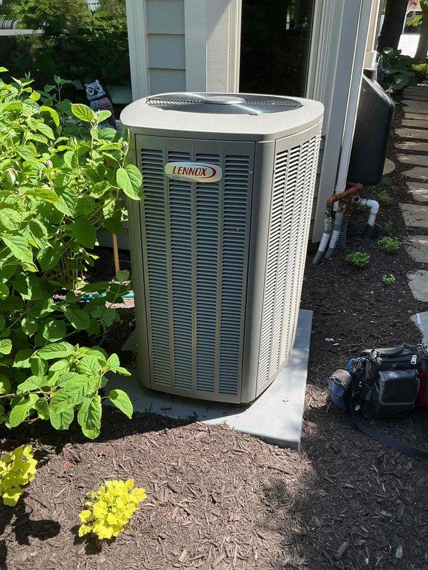 Completed comprehensive BFMA tune-up service on Lennox outdoor condensing unit aged 2+ years. Performed full system inspection including electrical components, contactors, control boards, and refrigerant line connections. Verified proper operation of all components, cleaned unit exterior, and confirmed system is functioning within manufacturer specifications.
