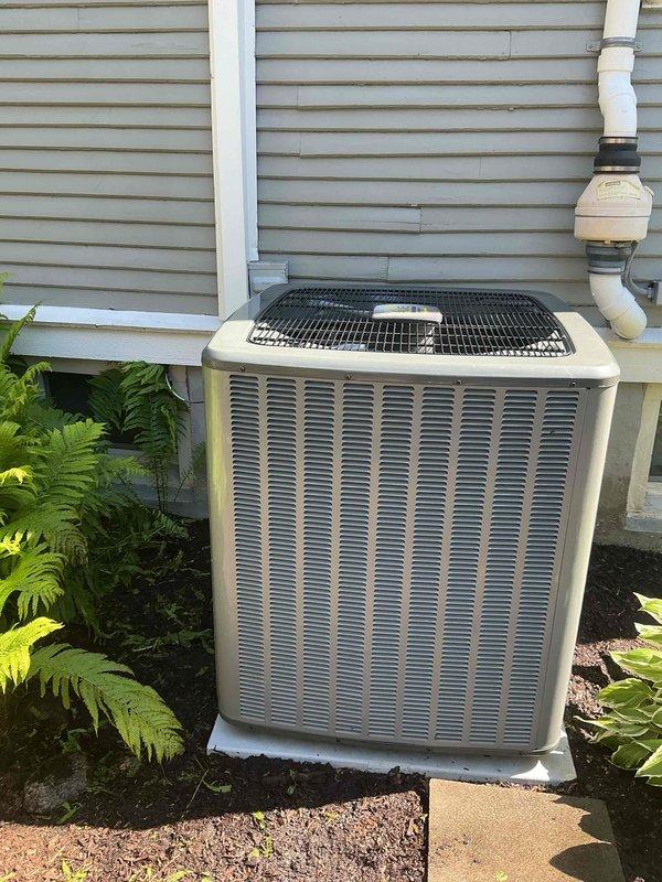 Completed comprehensive BFMA preventive maintenance tune-up on residential air conditioning system in accordance with scheduled recurring service agreement. Performed full system inspection of outdoor condenser unit, verified proper operation of electrical components including contactor and relay connections, inspected capacitor and wiring terminals for signs of wear or deterioration, and confirmed all copper terminal connections were secure and functioning correctly. All components found in good working condition with no immediate repairs required; system operating within normal parameters.