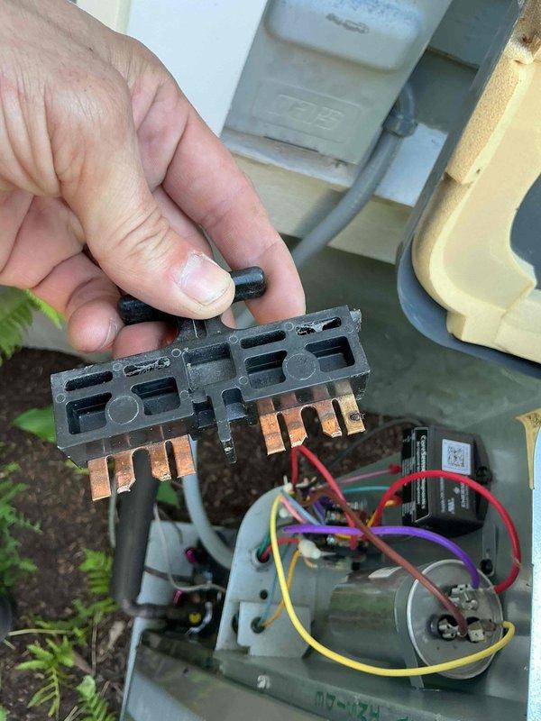Completed comprehensive BFMA preventive maintenance tune-up on residential air conditioning system in accordance with scheduled recurring service agreement. Performed full system inspection of outdoor condenser unit, verified proper operation of electrical components including contactor and relay connections, inspected capacitor and wiring terminals for signs of wear or deterioration, and confirmed all copper terminal connections were secure and functioning correctly. All components found in good working condition with no immediate repairs required; system operating within normal parameters.
