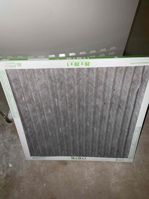 Completed comprehensive furnace tune-up on recently installed heating system. Documented 20x20x1 pleated air filter condition and noted ongoing concern regarding inadequate heat distribution to upstairs bedrooms, recommending damper inspection during next scheduled maintenance visit to address potential airflow restriction issues.