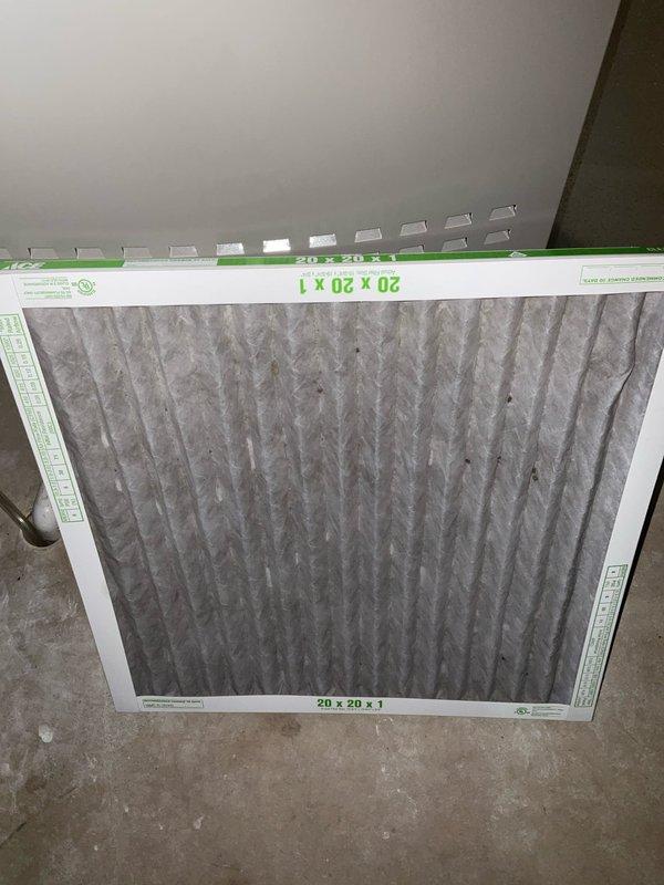 Completed comprehensive furnace tune-up on recently installed heating system. Documented 20x20x1 pleated air filter condition and noted ongoing concern regarding inadequate heat distribution to upstairs bedrooms, recommending damper inspection during next scheduled maintenance visit to address potential airflow restriction issues.