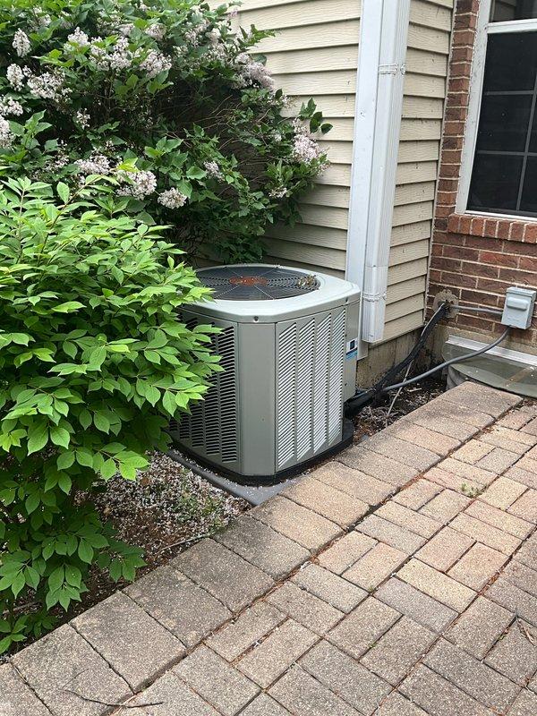 Completed comprehensive BFMA tune-up on 16+ year old residential air conditioning system. Performed full system inspection of outdoor condenser unit and indoor components, checked refrigerant levels, cleaned coils, tested electrical connections, and evaluated air filter condition. All components operating within normal parameters; system ready for cooling season.