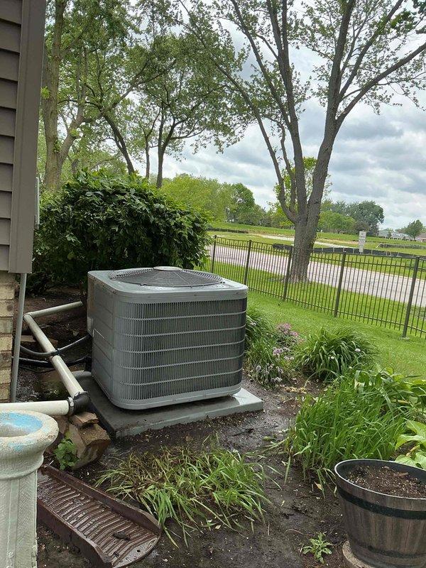 Completed comprehensive BFMA tune-up service on residential air conditioning system with 6-year-old outdoor condenser unit. Performed standard preventive maintenance procedures including system inspection, refrigerant line check, electrical connection verification, and condenser unit evaluation. Unit operating within normal parameters with all components functioning properly at time of service completion.