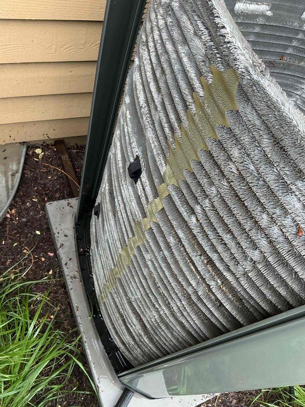 Completed comprehensive BFMA tune-up on an 11-year-old air conditioning system. Performed full system inspection including outdoor condenser unit which showed significant dirt accumulation and algae growth on coil fins, and indoor air handler with blower assembly and evaporator coil components. All standard maintenance procedures were executed per BFMA protocol to ensure optimal system performance and efficiency.