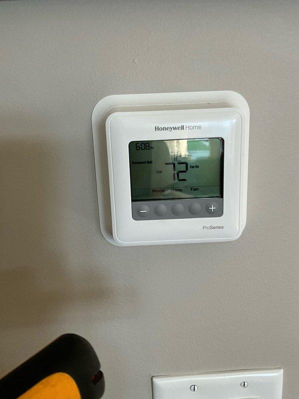 Completed comprehensive BFMA tune-up service on two air conditioning systems, both 4-5+ years old. Performed standard maintenance procedures including inspection of thermostat operation, verified proper temperature display and control settings at 72 degrees, and conducted thorough examination of interior components including circuit board, electrical connections, and wiring harnesses. All systems tested and operating within normal parameters.