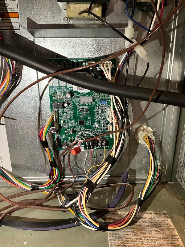 Completed comprehensive BFMA tune-up service on two air conditioning systems, both 4-5+ years old. Performed standard maintenance procedures including inspection of thermostat operation, verified proper temperature display and control settings at 72 degrees, and conducted thorough examination of interior components including circuit board, electrical connections, and wiring harnesses. All systems tested and operating within normal parameters.