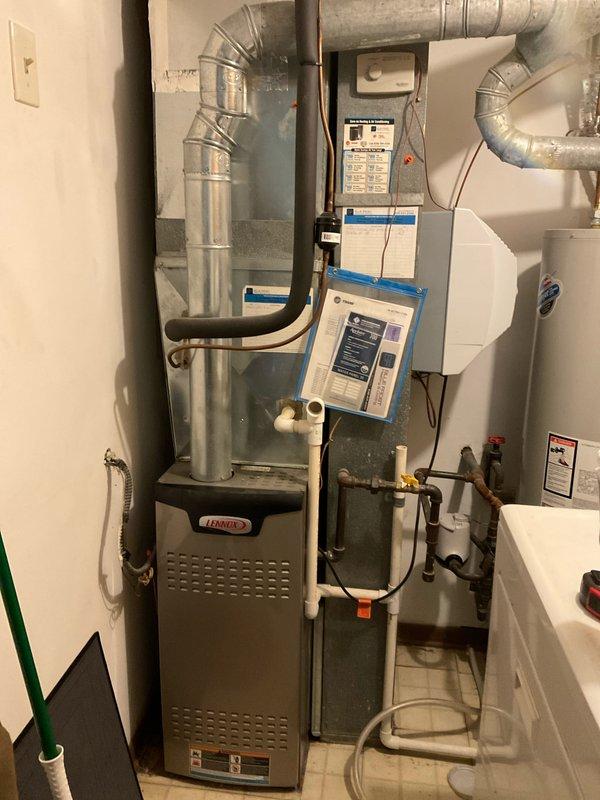 Responded to service call for air conditioning system not cooling properly. Upon arrival, performed diagnostic evaluation of Lennox HVAC system. Inspected air handler and discovered heavily soiled air filter with significant dust and debris accumulation restricting airflow. Replaced dirty air filter with new pleated filter to restore proper system airflow and cooling efficiency. Verified system operation, confirmed air handler engaging properly, and ensured adequate airflow through supply ducts. System restored to normal cooling operation.