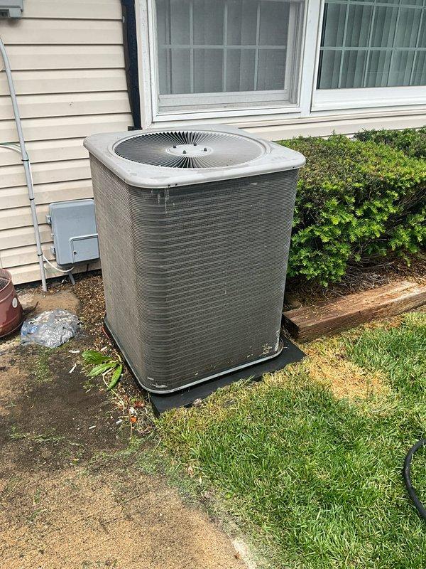 Completed comprehensive BFMA tune-up service on a 10-year-old Lennox residential air conditioning system during afternoon appointment window. Performed standard preventive maintenance protocol including inspection of outdoor condenser unit, verification of proper refrigerant levels, cleaning of condenser coils, testing of electrical components and connections, examination of fan motor operation, and assessment of overall system performance. Unit is operating within normal parameters with no deficiencies noted at time of service.