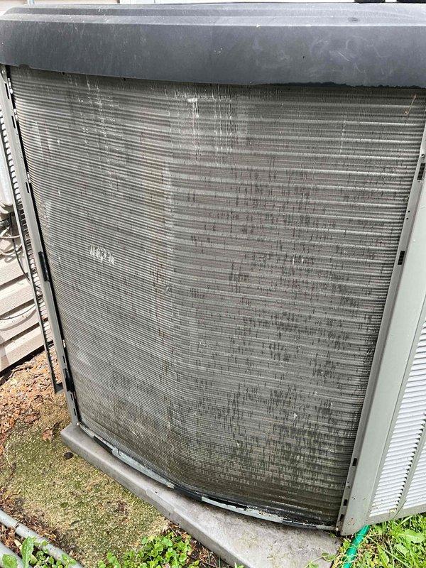 Completed semi-annual BFMA tune-up service on two air conditioning systems. Performed comprehensive maintenance including filter replacement, system inspection, and condenser coil cleaning. Both outdoor condensing units showed significant dirt and debris accumulation on coil fins, which were thoroughly cleaned to restore proper airflow and system efficiency. Verified all electrical connections, refrigerant lines, and mechanical components for proper operation. Both systems tested and confirmed operational upon completion.