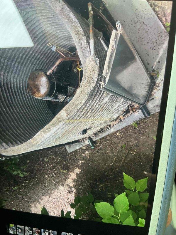 Completed comprehensive BFMA tune-up service on a 7-year-old outdoor heat pump unit. Performed full system inspection, cleaned condenser coils with visible dust and debris accumulation, checked refrigerant levels and copper line connections, inspected fan motor operation, and verified electrical components and connections. Unit tested and operating within normal parameters upon completion.
