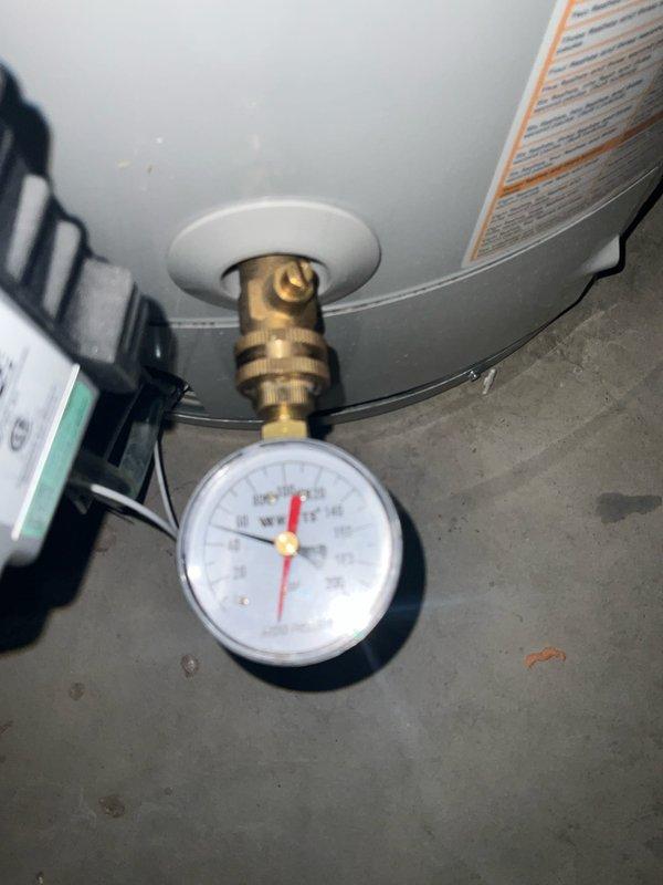 Completed comprehensive plumbing inspection and tune-up service during afternoon appointment. Performed thorough examination of water heater system, including assessment of pressure relief valve, temperature and pressure gauge readings, and copper supply line connections. Documented equipment condition through detailed photography, noting oxidation patterns on copper piping, secure mounting of all fittings and connections, and proper operation of shut-off valves. All components found to be functioning within normal parameters with no immediate repairs required.