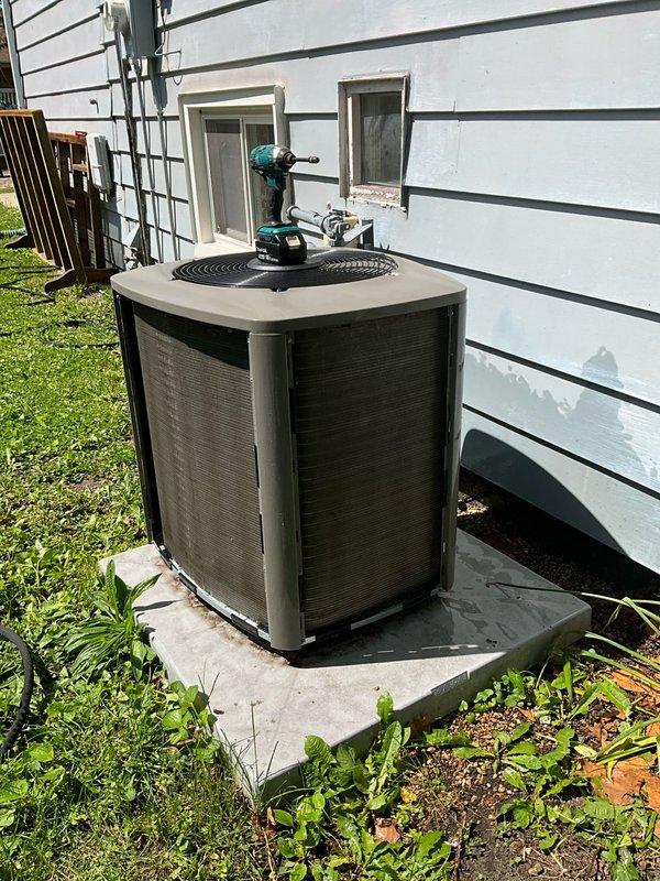 Completed comprehensive BFMA tune-up on 2-year-old Lennox air conditioning system. Performed standard preventive maintenance including inspection of condenser unit, verification of electrical connections, cleaning of condenser coils, and operational testing of all system components. Unit is functioning properly with no issues identified during service visit.