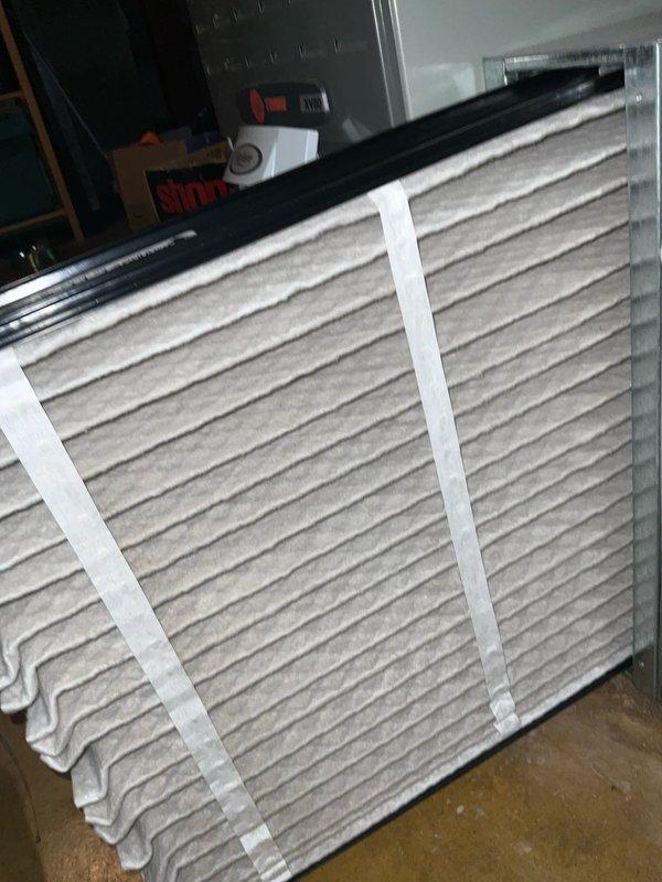 Completed comprehensive BFMA tune-up service on one-year-old HVAC system including air conditioning maintenance and semi-annual filter replacement. Performed standard preventive maintenance procedures on furnace and AC unit, inspecting all major components, ductwork connections, and operational controls. Replaced pleated air filters with new units to ensure proper airflow and system efficiency for continued optimal performance.