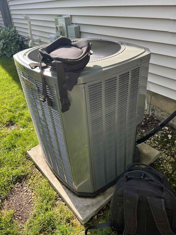 Completed comprehensive BFMA tune-up on residential air conditioning system. Performed standard maintenance protocol on outdoor condenser unit including inspection of electrical components, refrigerant level verification, coil cleaning, and fan motor operation assessment. Replaced air filters and confirmed system is operating within manufacturer specifications for equipment over two years old.