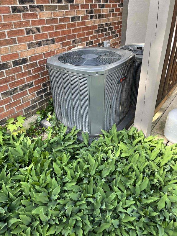 Completed comprehensive BFMA tune-up service on a 5-year-old residential air conditioning system with dual outdoor condenser units. Performed full system inspection, cleaned evaporator coils which showed moderate dust accumulation between fins, verified proper airflow through heat exchanger, and inspected both condenser units for operational efficiency. All components inspected and serviced according to manufacturer specifications, with system confirmed operational and ready for continued service.