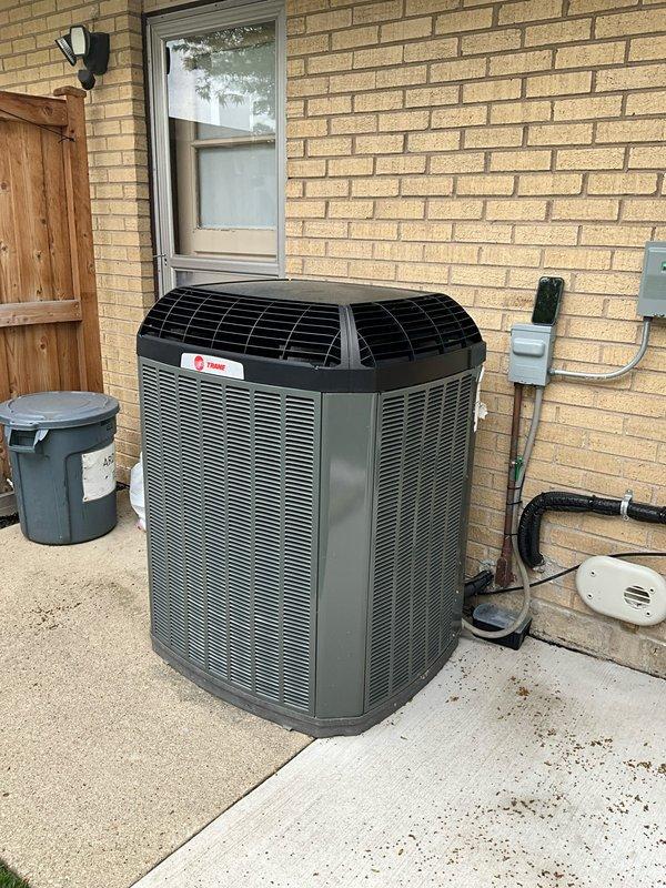 Completed comprehensive BFMA tune-up service on residential Trane air conditioning system. Performed thorough inspection of outdoor condenser unit including examination of compressor, condenser coils, electrical connections, and refrigerant lines. Inspected indoor air handler components including blower motor assembly, wiring harness connections, air filter condition, and ductwork connections. All system components found operating within normal parameters with no deficiencies noted at time of service.