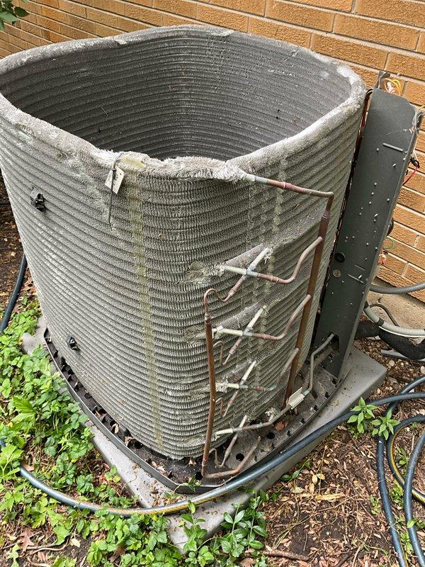 Completed annual BFMA air conditioning tune-up on outdoor condensing unit. Performed comprehensive system inspection including condenser coil examination, fan motor operation check, electrical connection verification, and refrigerant level assessment. Unit operational at time of service with all components functioning within normal parameters.