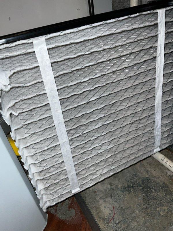 Completed comprehensive BFMA tune-up service on Trane outdoor condensing unit aged 1+ years. Performed standard preventive maintenance procedures including system inspection, cleaning of condenser coils, verification of refrigerant pressures, electrical connection testing, and operational performance assessment. Unit operating within manufacturer specifications upon completion, with replacement air filters staged for installation.