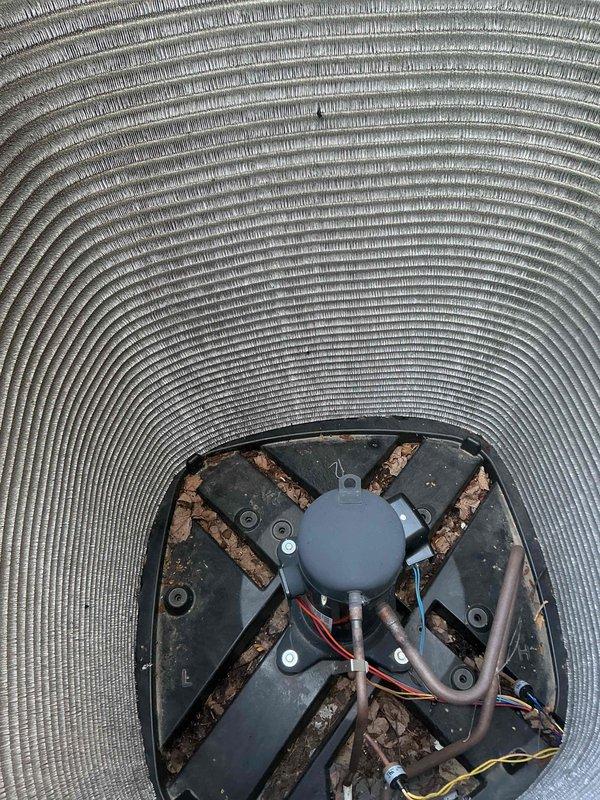 Completed comprehensive BFMA tune-up service on residential HVAC system. Performed full AC maintenance protocol including inspection of ecobee smart thermostat operation, verified proper temperature control and system response. Inspected ductwork interior and blower motor assembly, noting oxidation present on mounting components but motor functioning within normal parameters. All system components tested and operational at time of service completion.