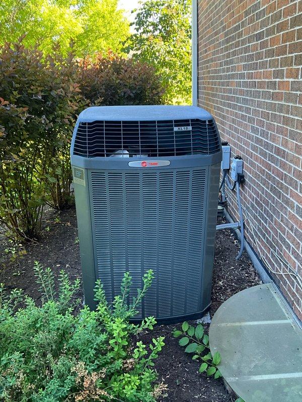 Completed comprehensive BFMA tune-up service on three systems including two standard air conditioning units and one mini-split system. Performed thorough inspection and maintenance procedures on both outdoor condenser units, which included a Trane system and a cylindrical model, verifying proper operation, refrigerant line integrity, adequate clearances, and overall system performance. All equipment found to be in good working condition with proper airflow and secure mounting.