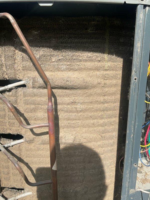 Completed comprehensive AC tune-up on 14-year-old air conditioning system. Performed standard maintenance protocol including inspection of refrigerant lines, electrical connections, and air handler components. Replaced air filter with clean pleated media filter and verified all system components operating within normal parameters.