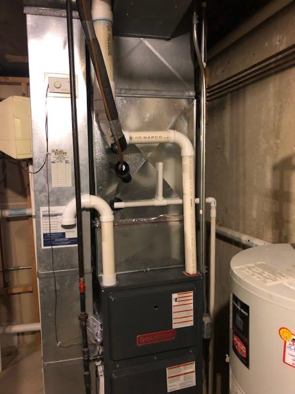 Replaced evaporator coil in residential 410A air conditioning system. Evacuated and recharged system with proper refrigerant levels, verified system pressures and operation with digital manifold gauges to ensure optimal cooling performance.