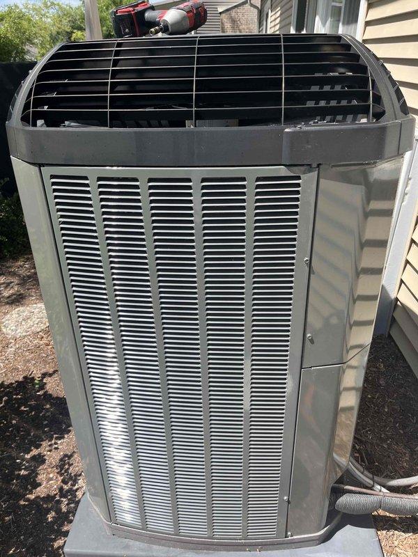 Completed comprehensive BFMA preventive maintenance tune-up on residential air conditioning system with approximately 5 years of service. Performed thorough inspection of outdoor condenser unit, verified proper operation of compressor and fan motor, checked refrigerant levels, and inspected evaporator coil for cleanliness and airflow efficiency. All components found operating within normal parameters with system ready for continued reliable cooling performance.