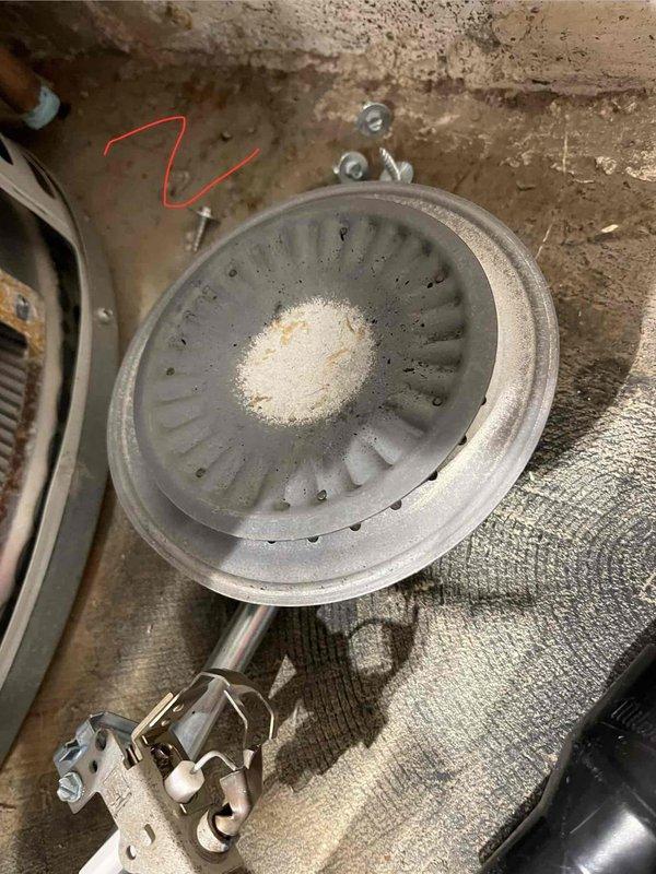 Completed comprehensive BFMA tune-up service on 4+ year old HVAC system including AC unit and two water heaters. Performed thorough cleaning of outdoor condenser coil which had significant dirt and grime accumulation, removed substantial organic debris including leaves, twigs, and vegetation from around unit base and components. Cleaned blower wheel assembly which showed heavy dust buildup in center hub and on blades, inspected all electrical connections and refrigerant lines for proper operation, and verified system performance upon completion.