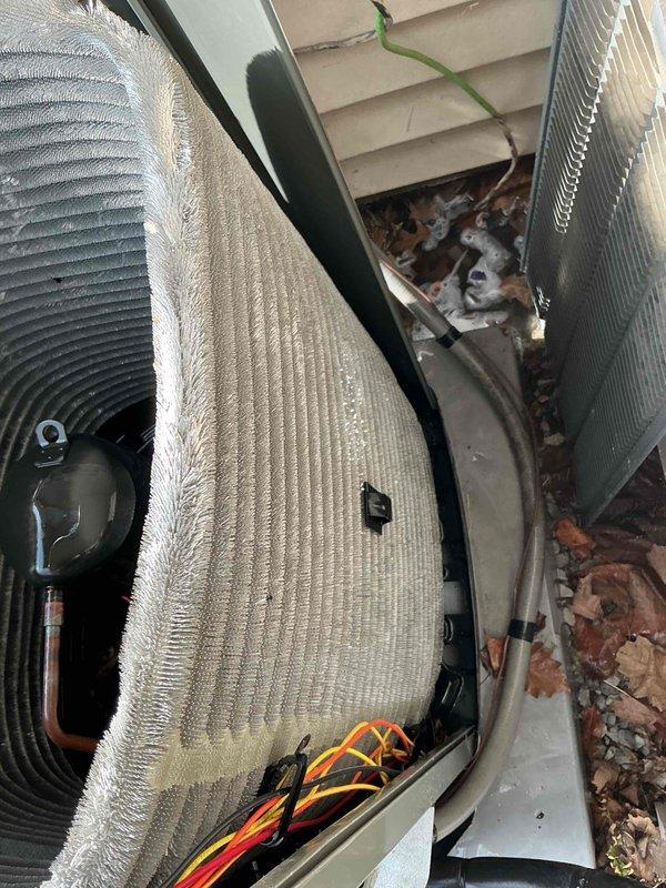Completed comprehensive BFMA tune-up service on rooftop HVAC system. Performed full inspection of outdoor condenser units, evaporator coil, and air handler assembly, noting significant accumulation of debris, dust, and organic matter on equipment and surrounding areas. Conducted electrical diagnostics using digital multimeter to verify proper voltage and amperage readings across system components, confirming operational parameters within manufacturer specifications.
