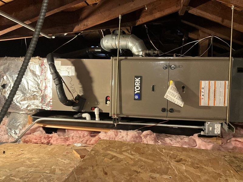 Completed dryer vent cleaning service at single-story residence with vent run measuring less than 15 feet. Accessed flexible aluminum ductwork in utility closet area, removed lint buildup and debris from entire vent system, and verified proper airflow upon completion. System inspected and returned to normal operation with improved ventilation efficiency.