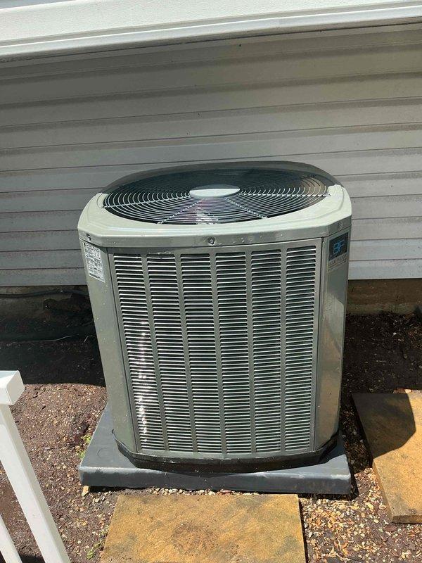 Completed comprehensive BFMA tune-up service on outdoor air conditioning condenser unit. Performed full system inspection including electrical testing with digital multimeter to verify proper voltage and amperage readings at the unit. Inspected condenser coils, fan motor operation, and all electrical connections for proper function. Unit operating within normal parameters with no deficiencies noted at time of service.