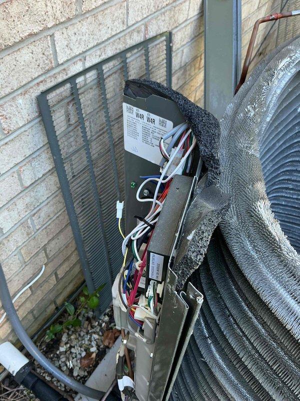 Completed comprehensive BFMA tune-up service on a Trane air conditioning system over 2 years old. Performed full system inspection including electrical connections in outdoor disconnect box, verified proper wiring and relay operation, and inspected condenser unit coils and components. System tested and found operating within manufacturer specifications with no issues identified during maintenance visit.