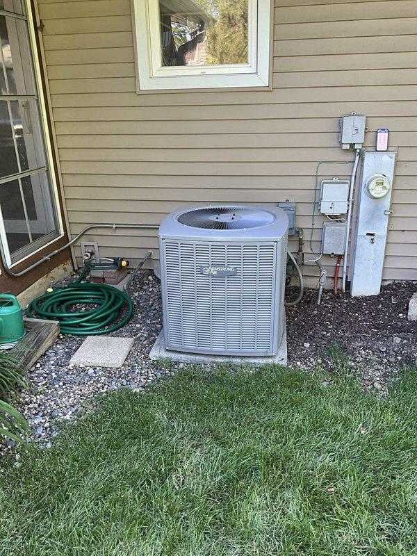 Completed comprehensive BFMA tune-up service on a 9+ year old residential air conditioning system. Performed full system inspection of outdoor condensing unit, replaced indoor air filter with new pleated media filter, and verified all components operating within normal parameters to ensure optimal cooling performance for the upcoming season.