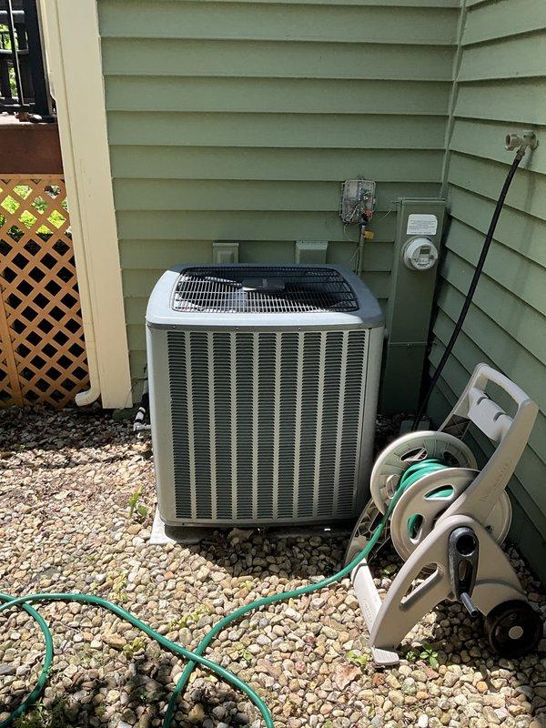 Completed comprehensive BFMA tune-up on 13-year-old residential air conditioning system. Performed full system inspection of outdoor condenser unit, verified proper operation of all mechanical and electrical components, and inspected indoor air handler with 20×25×1 air filter showing satisfactory condition. All equipment operating within manufacturer specifications with no deficiencies noted at time of service.