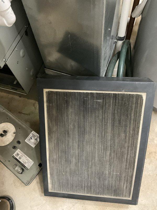 Completed comprehensive BFMA tune-up on 12+ year old air conditioning system during afternoon service window. Performed standard maintenance protocol including system inspection, filter replacement with new media, and evaluation of all major components. Unit operational and ready for continued service.