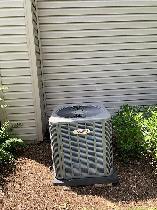 Completed comprehensive BFMA preventive maintenance tune-up on residential Lennox air conditioning system. Performed standard inspection procedures including checking refrigerant levels, cleaning condenser coils, testing electrical connections, verifying proper airflow, and ensuring optimal system operation for the cooling season.