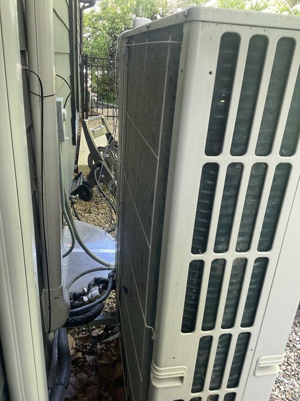 Completed comprehensive BFMA tune-up service on a 5+ year old split system HVAC unit, including both indoor ductless mini-split head unit and outdoor condenser. Performed standard maintenance procedures including filter inspection, coil cleaning, refrigerant level verification, electrical connection testing, and overall system performance evaluation. System operational and running efficiently upon completion of service.