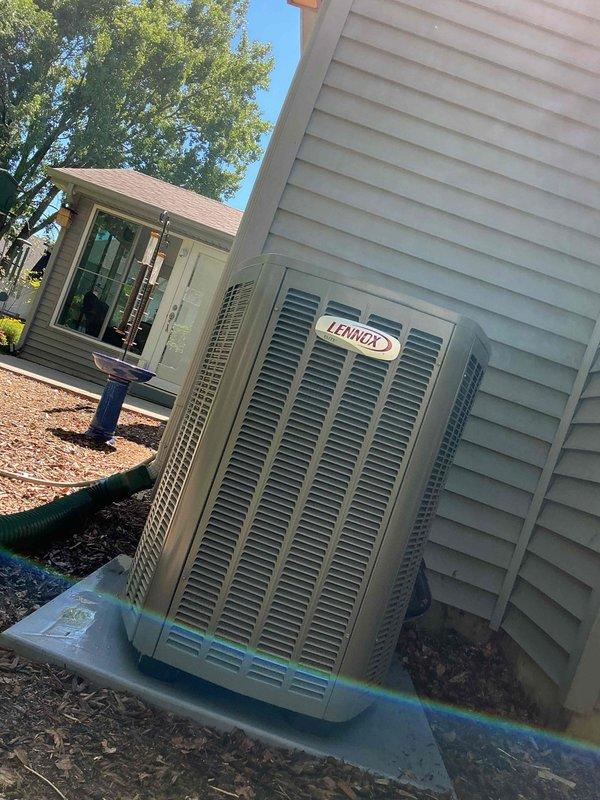 Completed comprehensive BFMA tune-up service on a 3-year-old Lennox residential air conditioning system. Performed thorough inspection of outdoor condenser unit and indoor air handler components, including detailed examination of centrifugal blower wheel assembly and housing. All system components were evaluated, cleaned as needed, and confirmed to be operating within manufacturer specifications for optimal cooling performance.