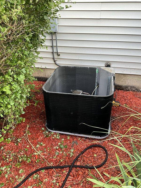 Completed comprehensive BFMA tune-up on 8+ year old residential air conditioning system. Performed standard maintenance procedures including inspection of outdoor condenser unit, verification of electrical connections, assessment of refrigerant levels, cleaning of coils, and testing of system operation to ensure optimal performance for the cooling season.