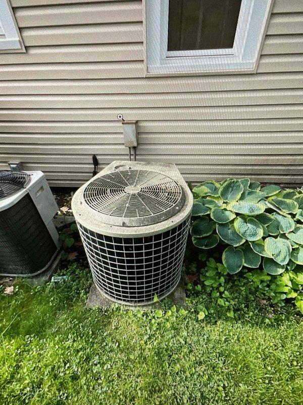 Provided comprehensive estimate for complete HVAC system replacement including outdoor condensing unit and indoor air handler. Assessment included evaluation of existing equipment condition, system specifications, and installation requirements for both exterior and interior components to ensure proper sizing and compatibility for residential comfort system.