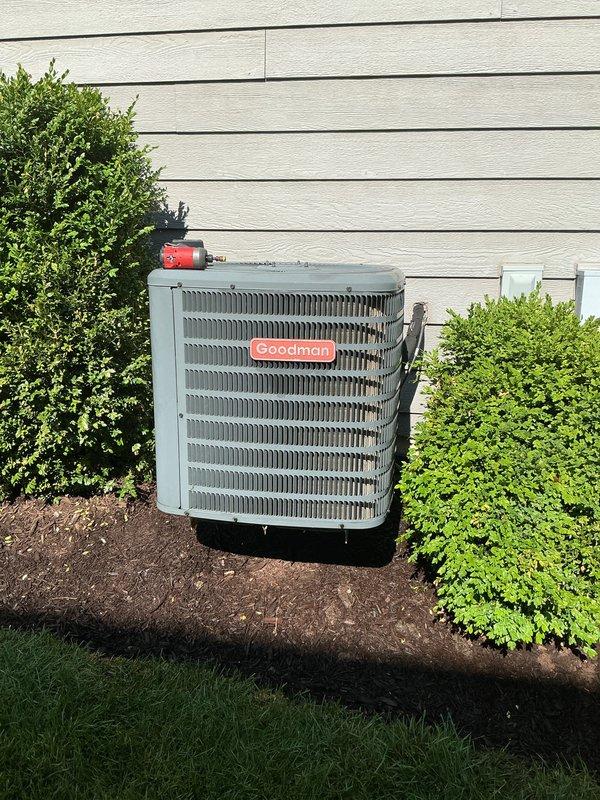 Completed comprehensive BFMA tune-up on a 10-year-old Goodman air conditioning system. Performed full system inspection including electrical components, capacitor, and contactor functionality testing. All components found operating within manufacturer specifications, with unit properly maintained and functioning efficiently for continued seasonal operation.