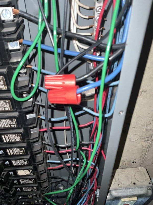 Responded to no cooling call at residential property where homeowner reported compressor not running following recent contractor work. Upon inspection, discovered tripped circuit breaker in main electrical panel affecting outdoor condensing unit. Reset breaker, restored power to system, and verified compressor operation and proper cooling function before departure.