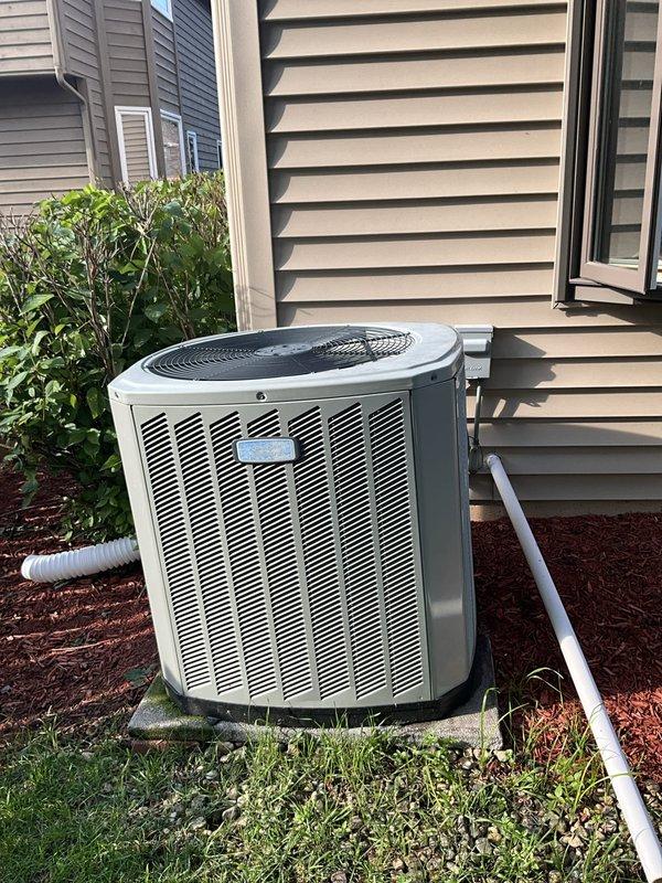 Responded to no cooling call at residential property where homeowner reported compressor not running following recent contractor work. Upon inspection, discovered tripped circuit breaker in main electrical panel affecting outdoor condensing unit. Reset breaker, restored power to system, and verified compressor operation and proper cooling function before departure.