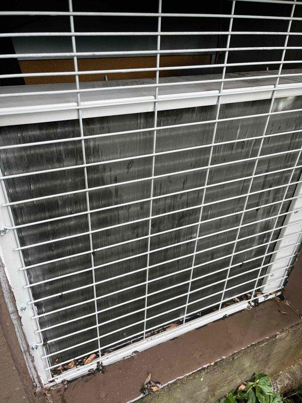 Completed comprehensive BFMA tune-up service on a 3-year-old air conditioning system during afternoon appointment window. Performed standard AC maintenance protocol including inspection of outdoor condenser unit, verification of proper airflow through heat exchange coils, and evaluation of overall system operation. Replaced dirty pleated air filter with accumulated dust and debris to restore optimal airflow and system efficiency.