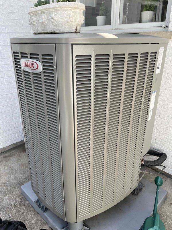 Completed comprehensive BFMA tune-up service on Lennox air conditioning unit located on exterior concrete pad. Performed thorough inspection of condenser coil assembly, verified proper operation of all components, and documented system condition with photographic evidence. Unit operational and ready for continued service with all routine maintenance items addressed per BFMA protocol.