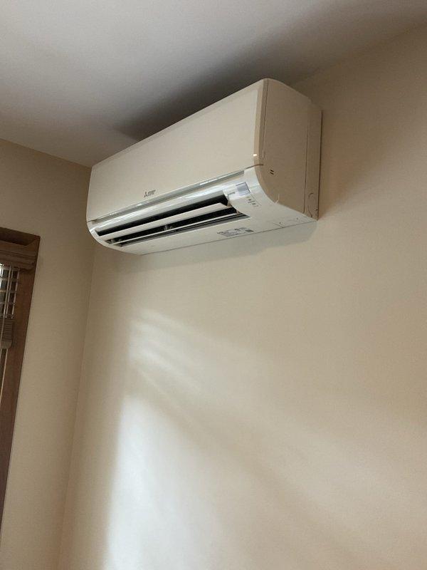 Completed comprehensive BFMA tune-up service on a 12+ year old Mitsubishi ductless mini-split system, including both the indoor wall-mounted evaporator unit and outdoor condenser unit. Performed standard maintenance procedures including filter inspection and cleaning, coil assessment, refrigerant level verification, electrical connection checks, condensate drain evaluation, and operational testing to ensure optimal system performance for the cooling season.