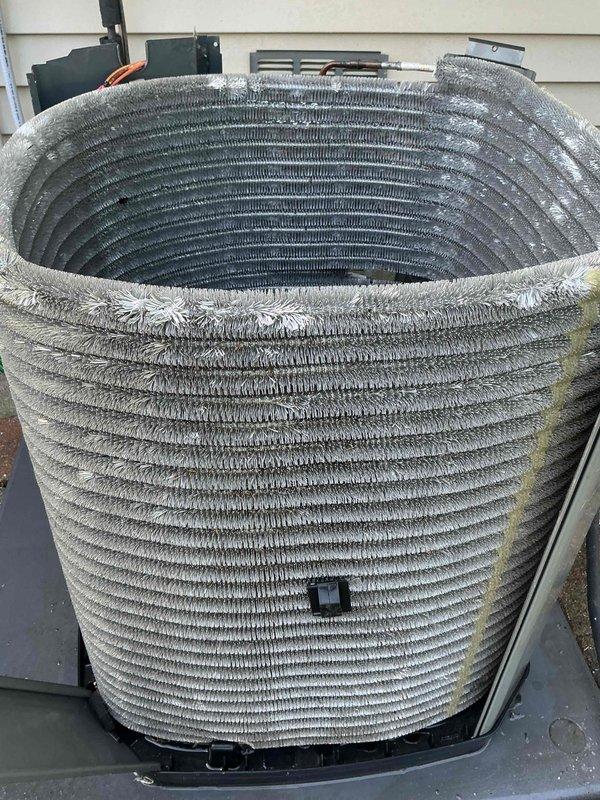 Completed comprehensive BFMA tune-up on 6-year-old residential air conditioning system. Performed full inspection of outdoor condensing unit including coil examination, verified proper operation of all components, and replaced indoor air filter with new 16x20x1 pleated filter. System operating within manufacturer specifications with no issues identified during maintenance service.
