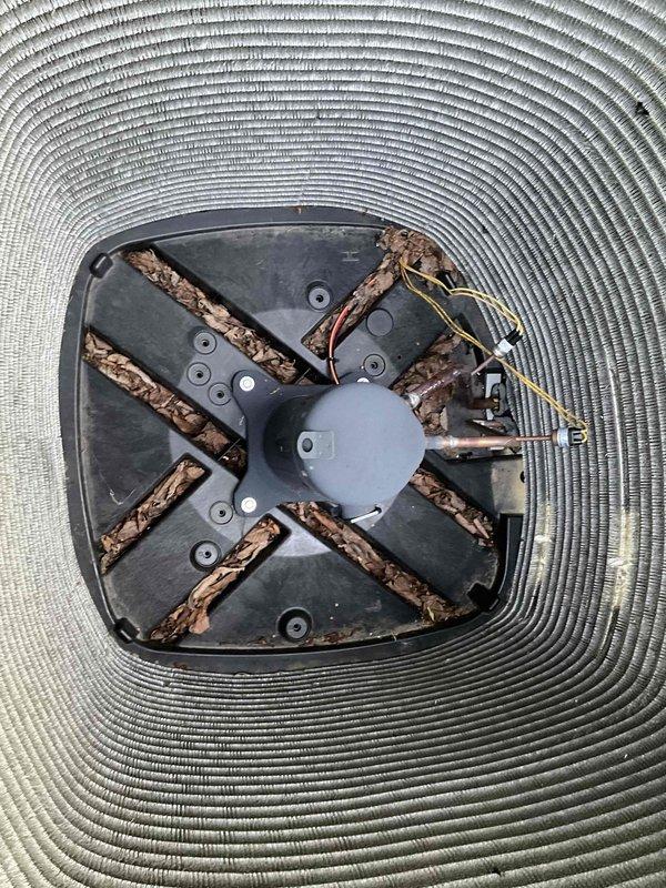 Completed comprehensive BFMA tune-up service on 4+ year old air conditioning system. Performed full system inspection including condenser unit evaluation, replaced air filter, and assessed indoor air handler components in basement mechanical room. Unit showed signs of normal wear with debris accumulation on condenser fan assembly; cleaned and verified proper operation of all mechanical and electrical components to ensure optimal system performance for the cooling season.