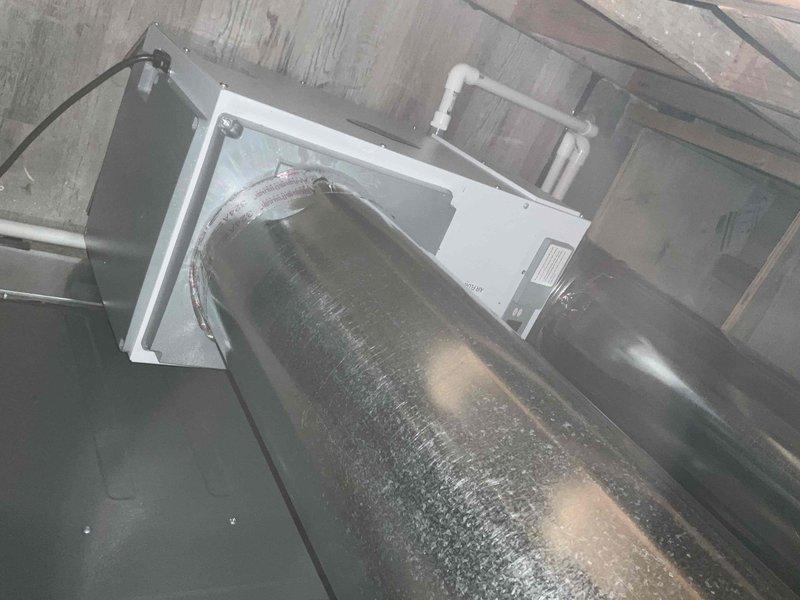 Completed comprehensive BFMA tune-up service on a 4-year-old air conditioning system, arriving after 2:30 PM per scheduling requirements. Performed full system inspection of attic-mounted air handler unit, verified proper operation of all components, checked condensate drain line system and PVC drainage configuration, and inspected flexible ductwork for proper insulation and airflow efficiency.