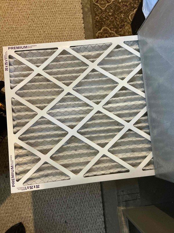 Completed comprehensive BFMA tune-up service on residential air conditioning system. Performed standard maintenance protocol including system inspection, replaced 20x20x1 air filter, and evaluated outdoor condenser unit which exhibited vertical discoloration on coil fins requiring monitoring. All components operational upon service completion with system running within normal parameters.